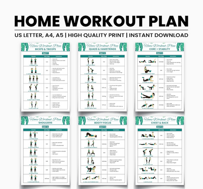 Home Workout Program for Women 6-Day Split Routine